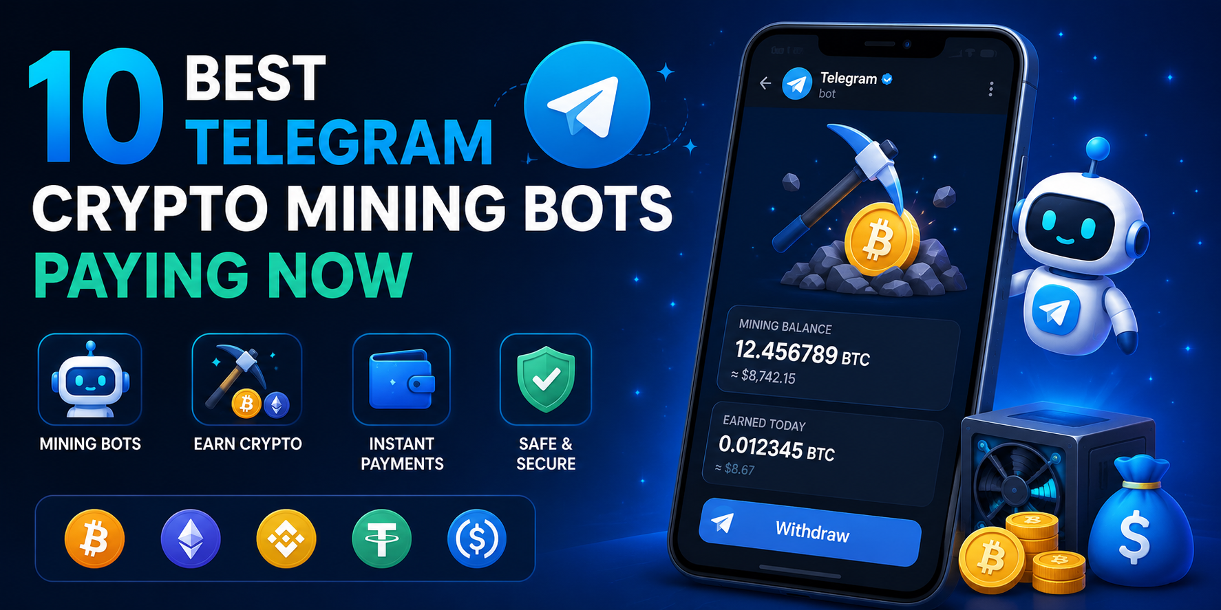 Top 10 Telegram Crypto Mining Bots Paying in June 2026 - Earn Crypto